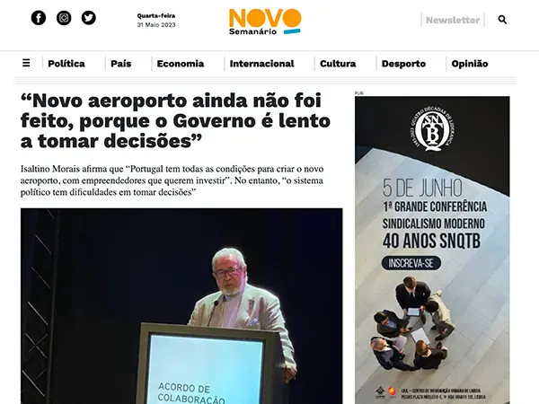 Novo aeroporto ainda não foi feito, porque o Governo é lento a tomar decisões