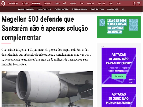 Magellan 500 defende que Santarém não é apenas solução complementar